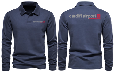 CARDIFF AIRPORT LONG SLEEVE POLO